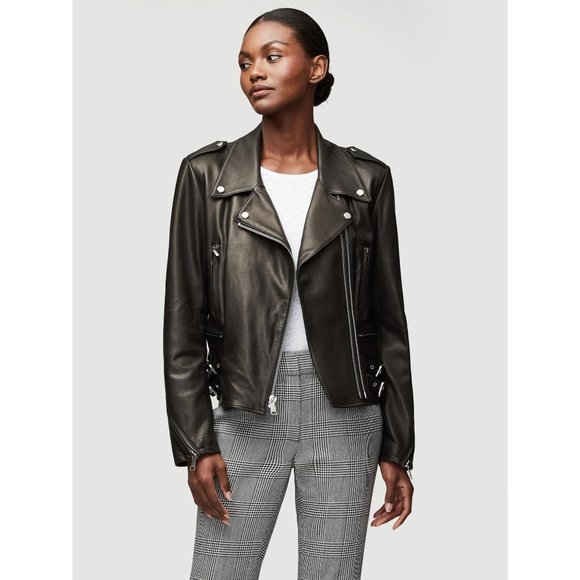 Frame Denim Jackets & Blazers - NEW FRAME PCH Leather Jacket Noir Size Large